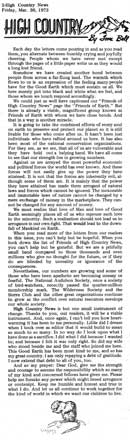 March 1973 Thank You Friends of HCN Column