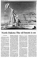 North Dakota Oil Boom HCN Cover